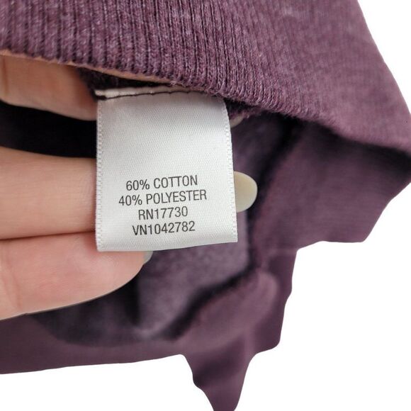 Converse Sweatshirt M Purple Oversized Cowl Neck Long Sleeve Streetwear Grunge - Picture 11 of 12